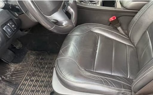 Leather driver seat before detailing